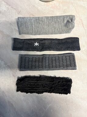 Assorted Gray and Black Headbands - 4-Pack